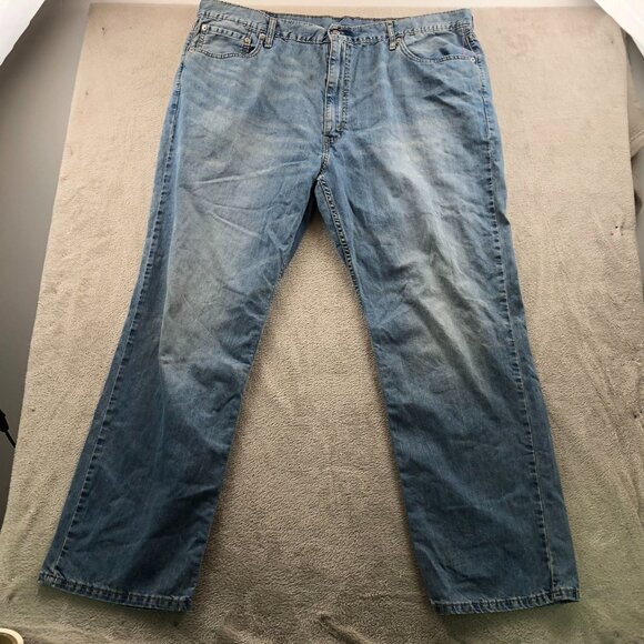 Levis Mens Jeans Size 46x34 Straight Leg 559 Relaxed Blue Denim Casual Classic - Picture 16 of 16